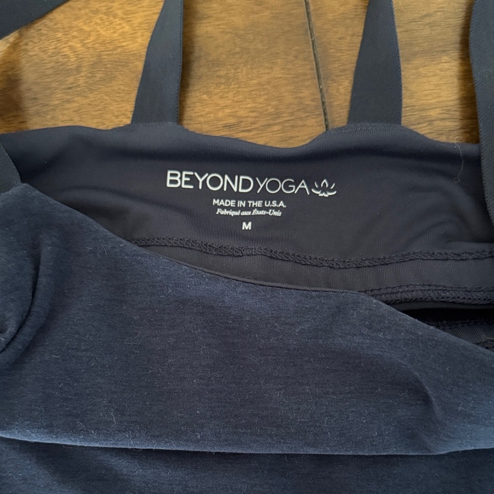Beyond Yoga Midnight Blue dress with shorts under - Picture 3 of 5
